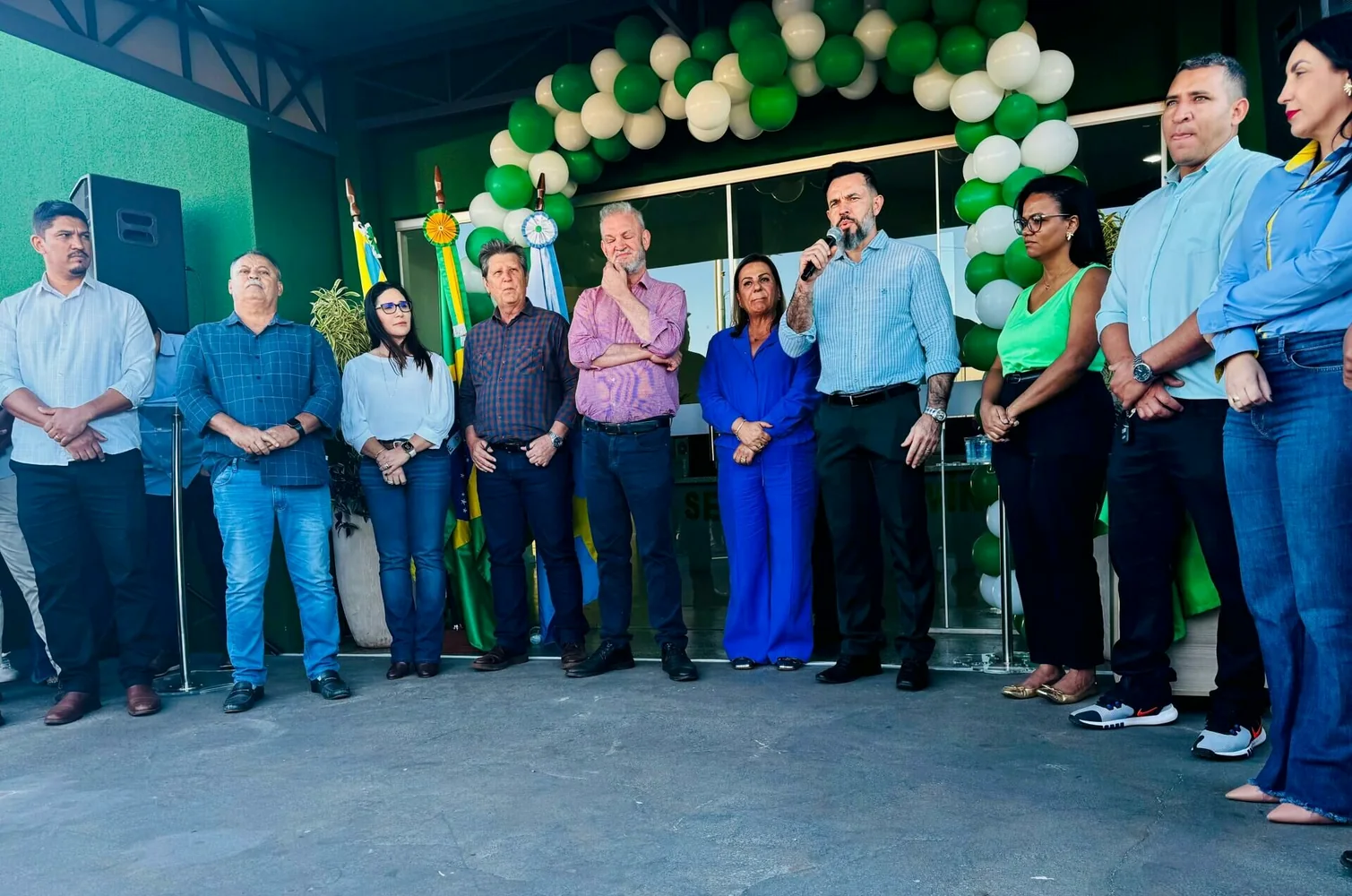 Defensor Ernany fala durante agenda pública em Chapadão do Sul